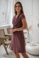 Těhotenské, kojící šaty Loop Dress Rose Brown SS